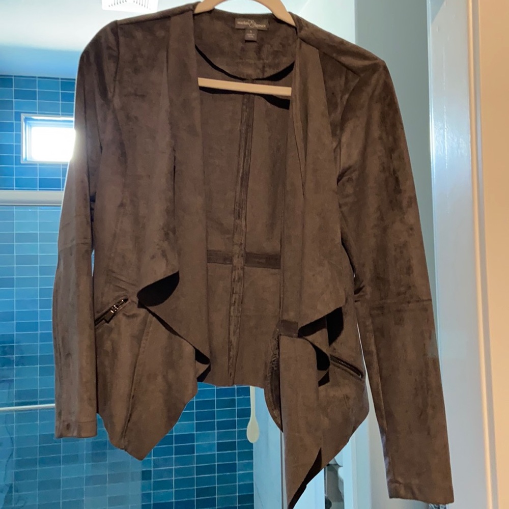 Market & Spruce Grey suede jacket